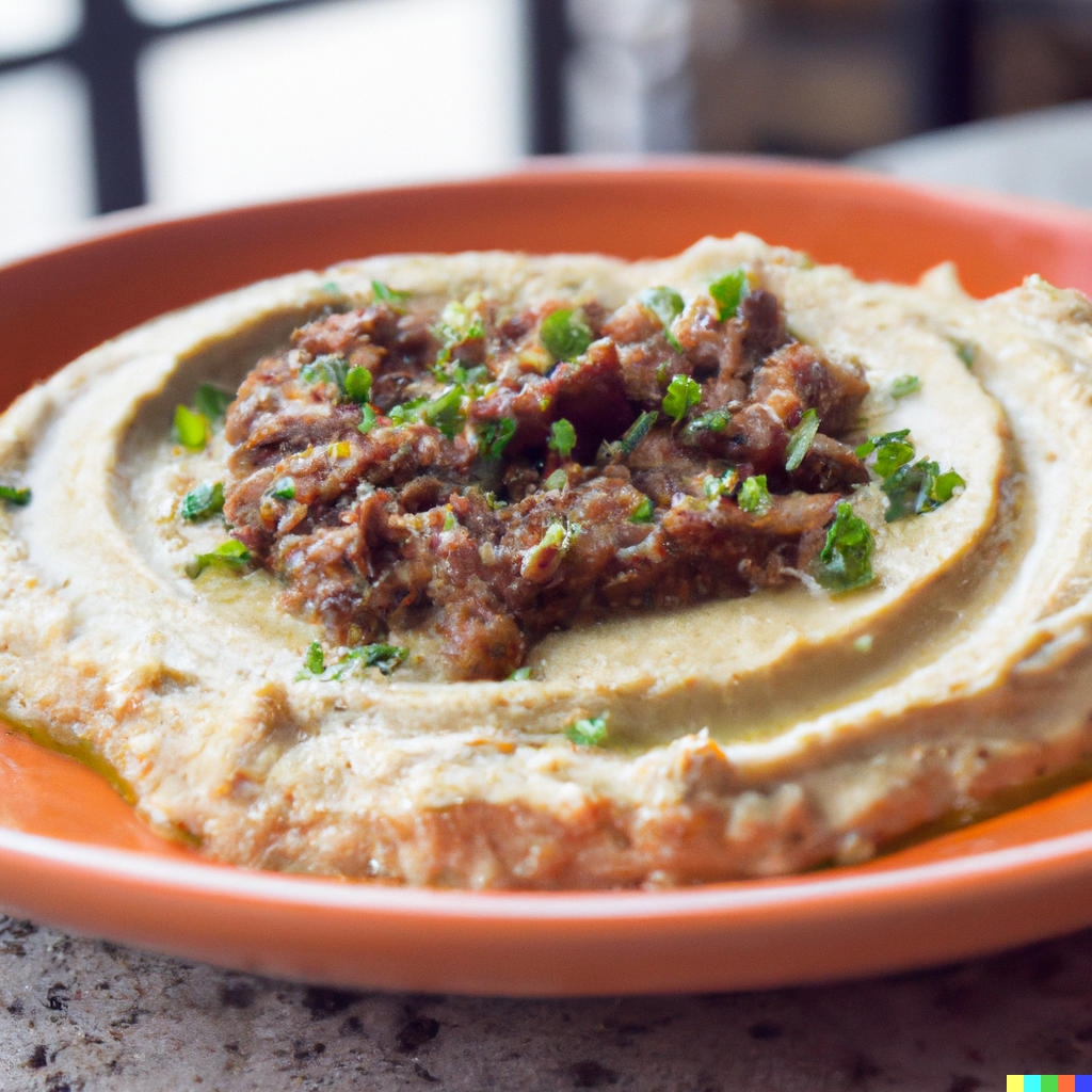 Lebanese Hummus with Ground Beef Middle Eastern Recipes