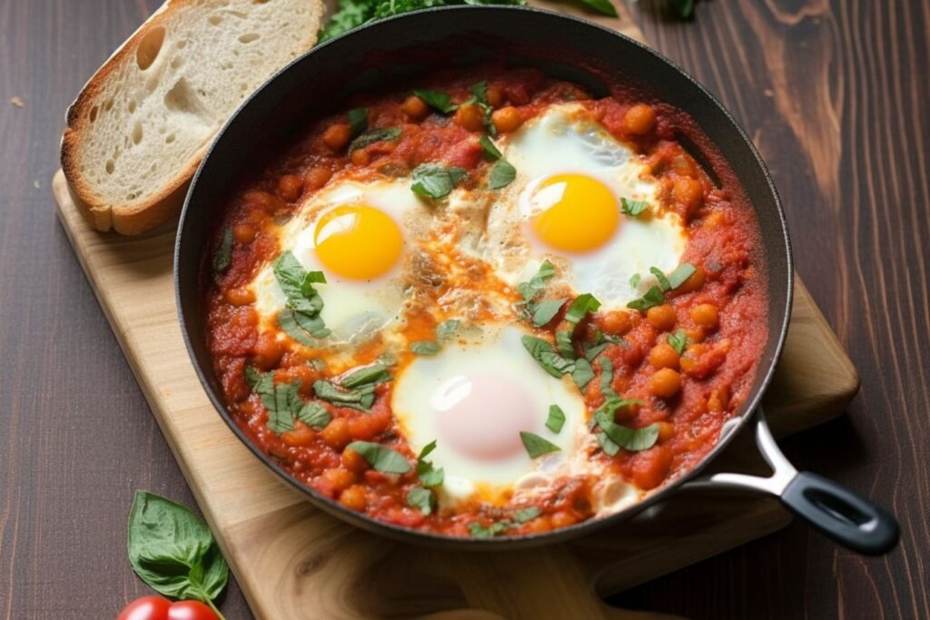 vegetarian shakshuka with chickpeas