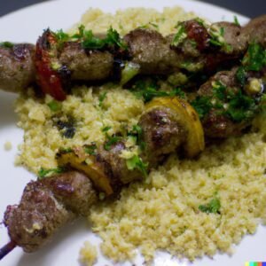 Grilled Lamb Skewers with Couscous Tabbouleh2