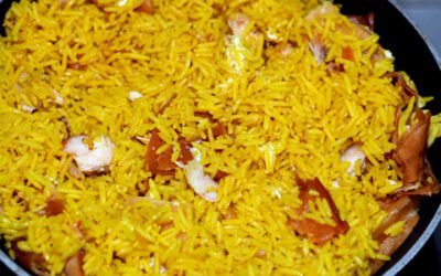 Aromatic Yellow Rice Shawarma