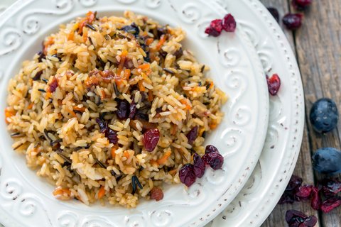 Saffron Rice with Golden Raisins and Pine Nuts