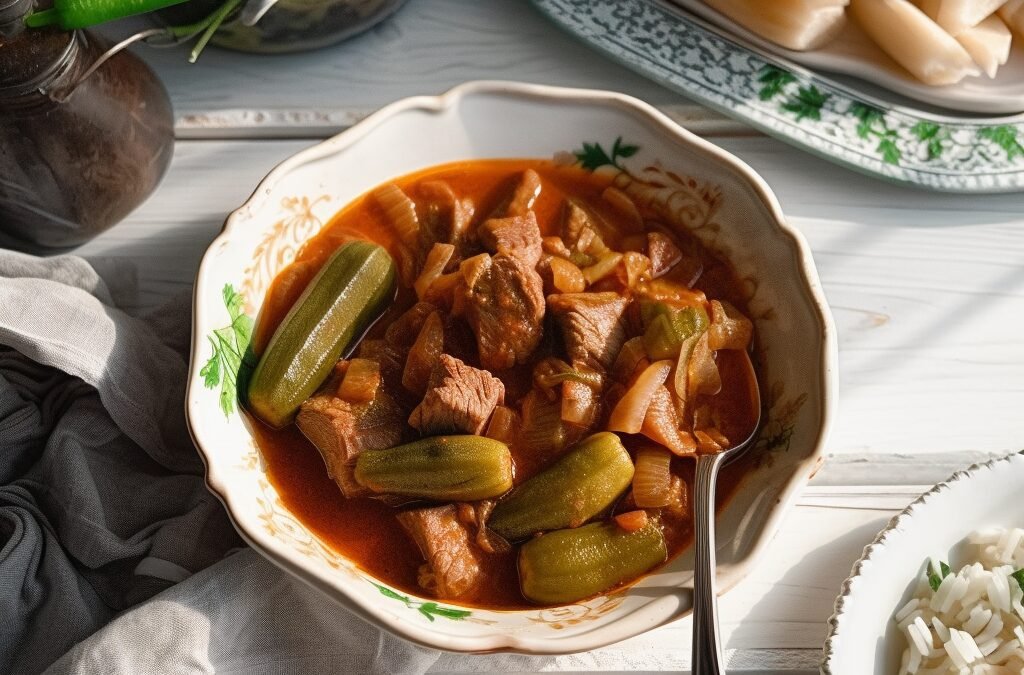 Middle Eastern Okra Stew with Tomatoes