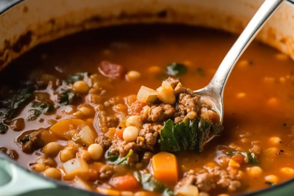 Chickpea Lamb Shawarma Soup