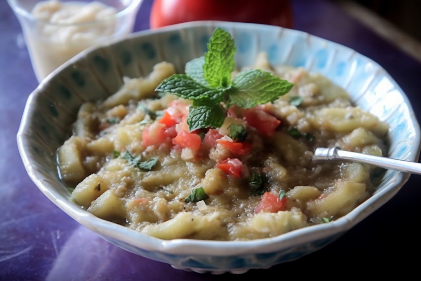 Lebanese Roasted Eggplant Salad