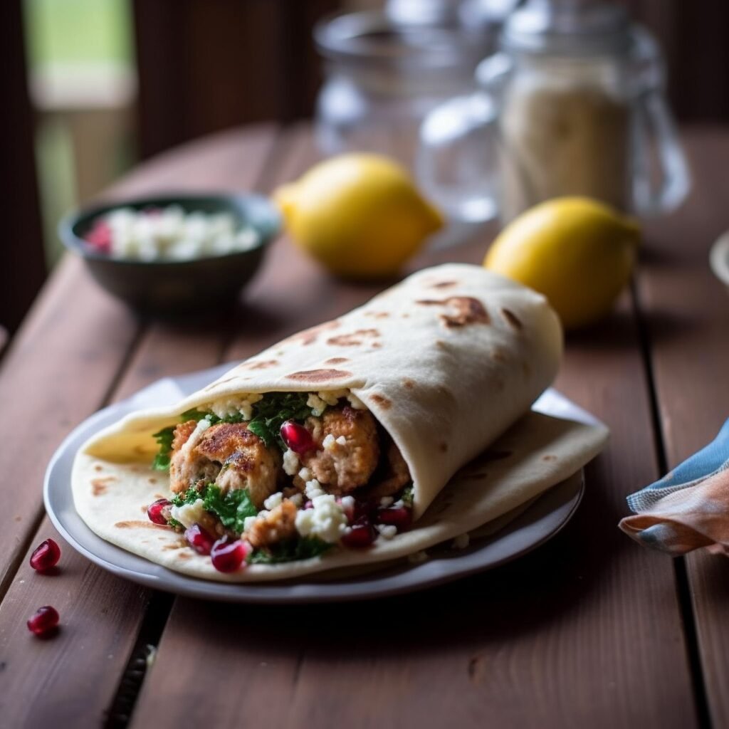 Middle Eastern chicken and couscous wraps