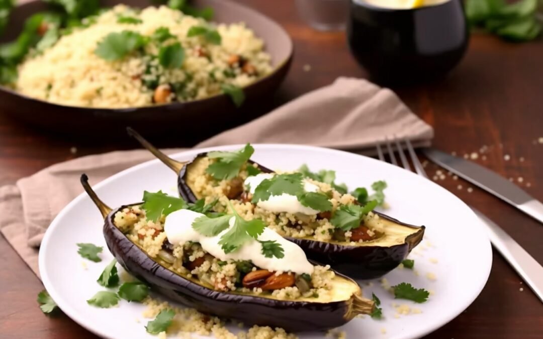 Roasted Eggplant with Couscous
