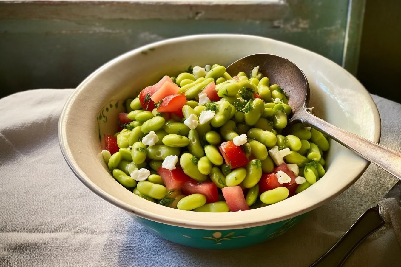 Middle Eastern fava beans salad
