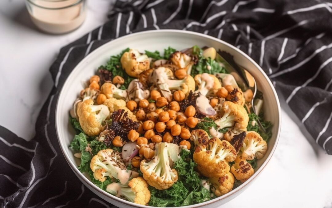 Crunchy Roasted Cauliflower and Tahini Salad