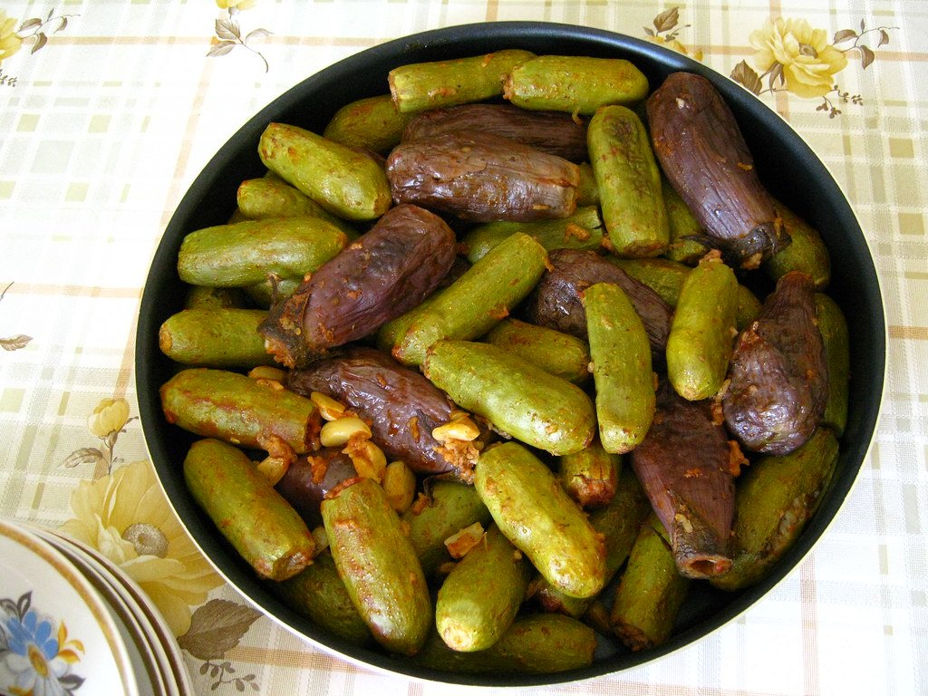 Lebanese kousa mahshi stuffed zucchini