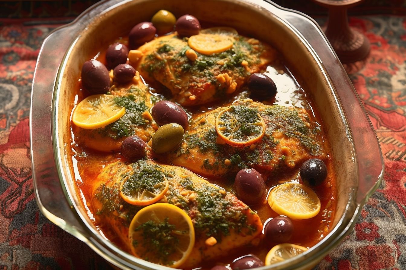 Moroccan fish tagine with ginger and saffron