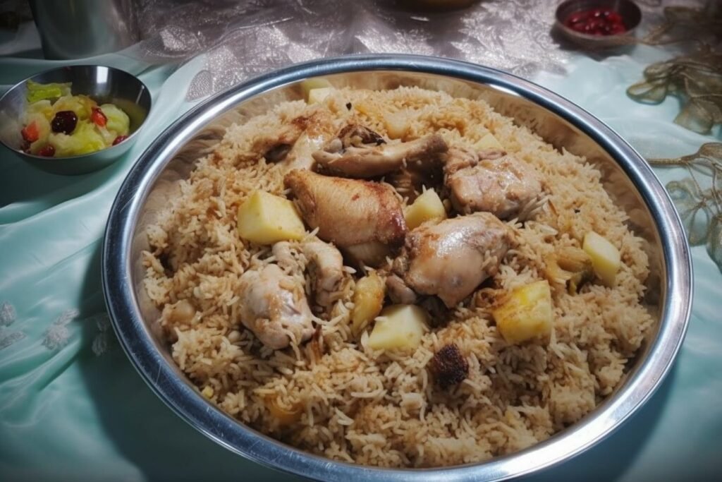Lebanese chicken maqluba