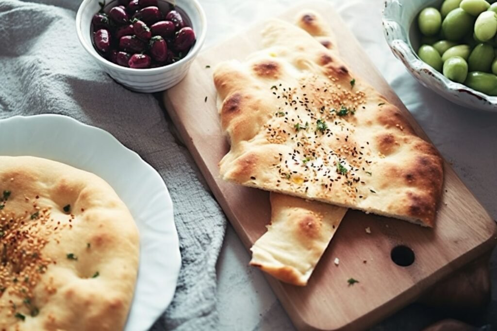 Persian barbari bread with sesame