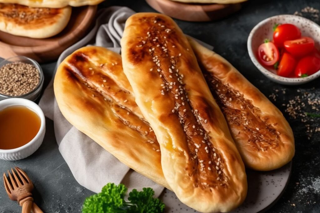 Persian barbari bread with sesame