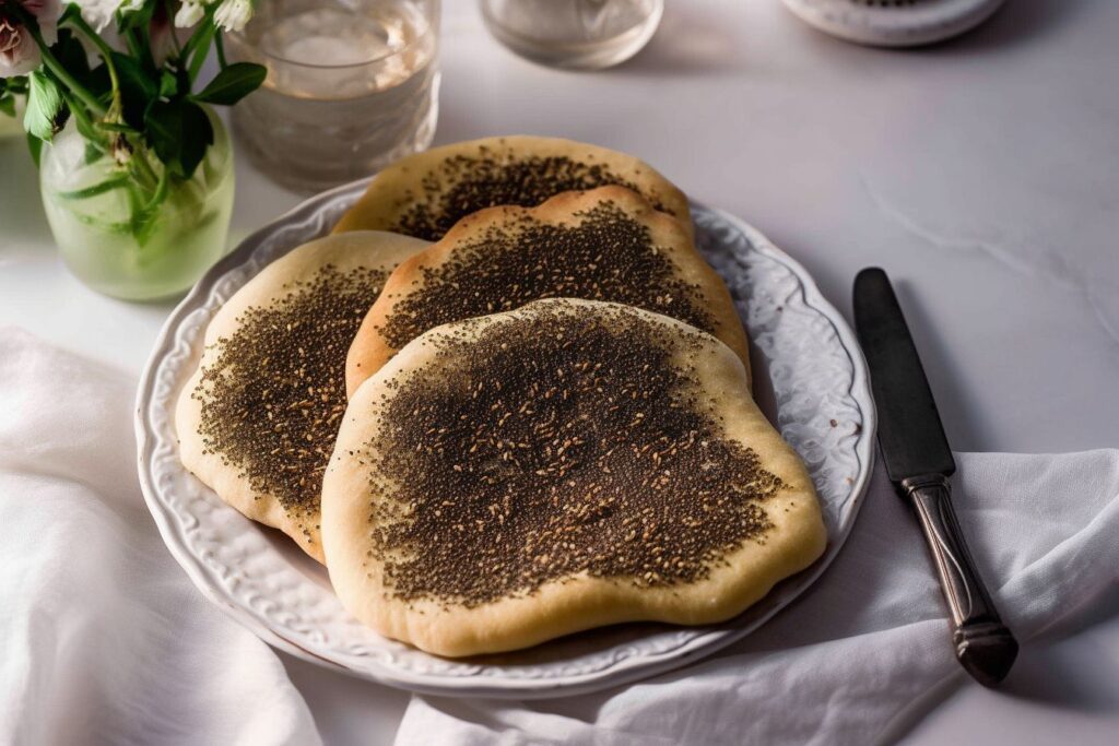 Middle Eastern cheese and zaatar flatbreadMiddle Eastern cheese and zaatar flatbread