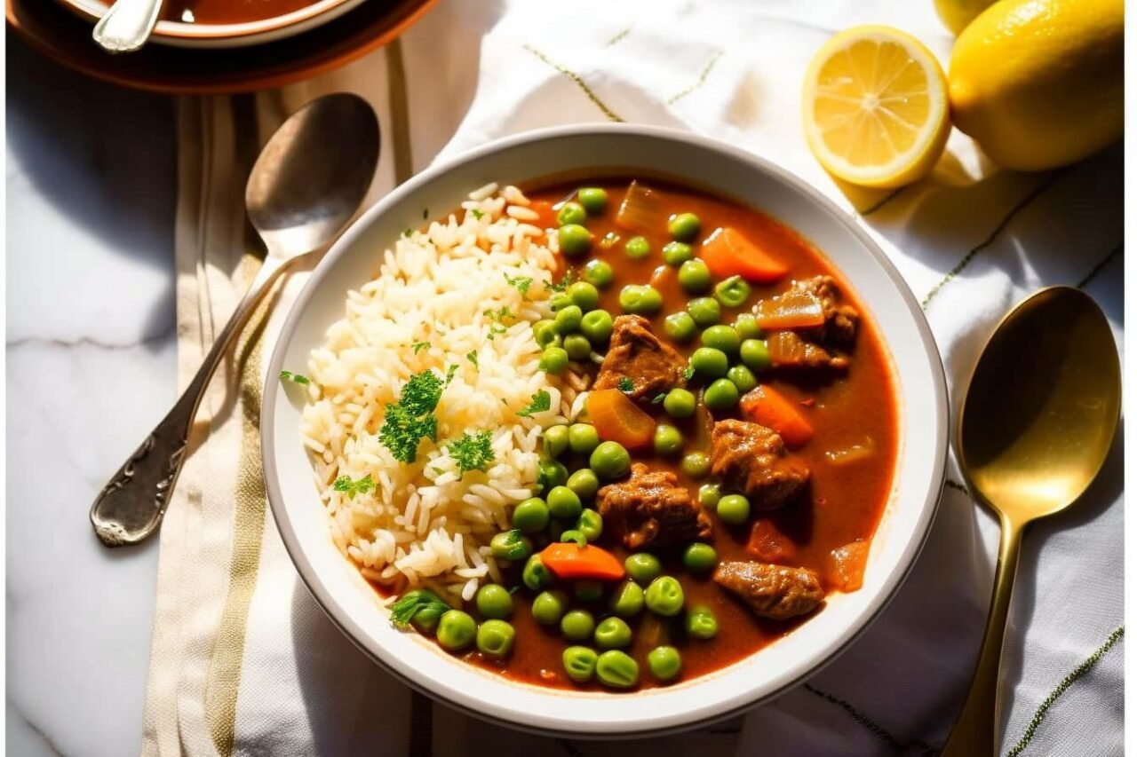 Hearty Lebanese Beef Stew with Peas and Carrots