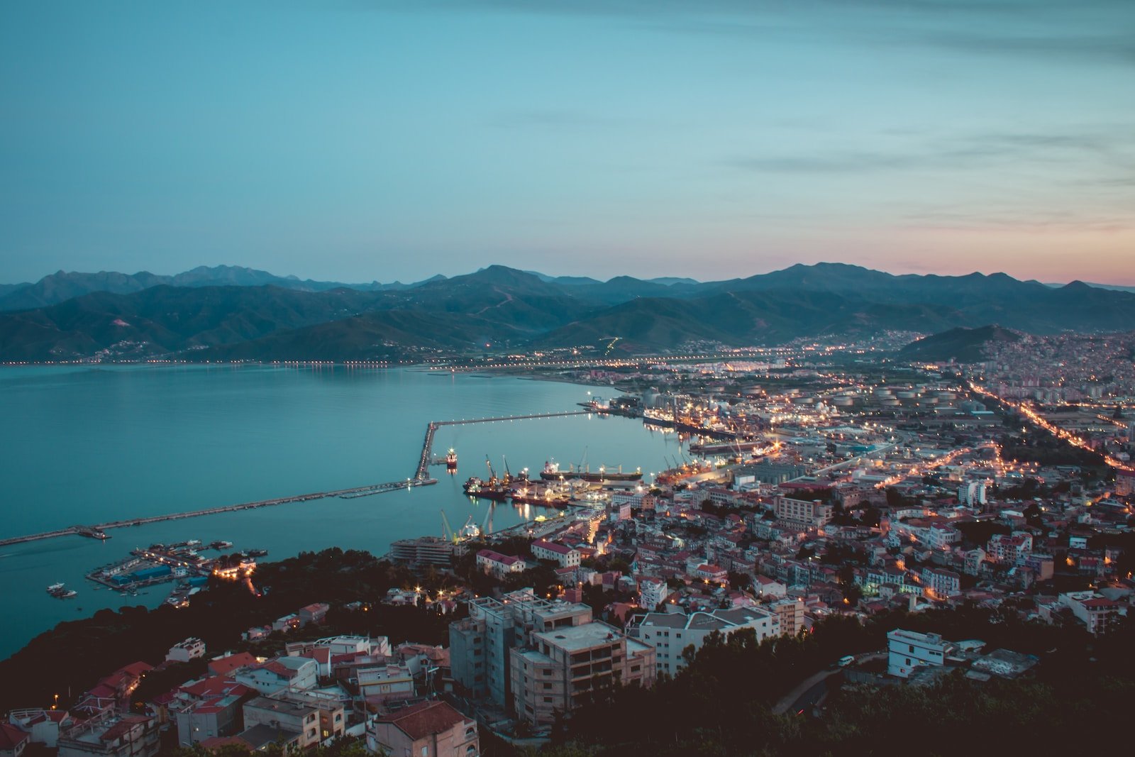 aerial photography of city