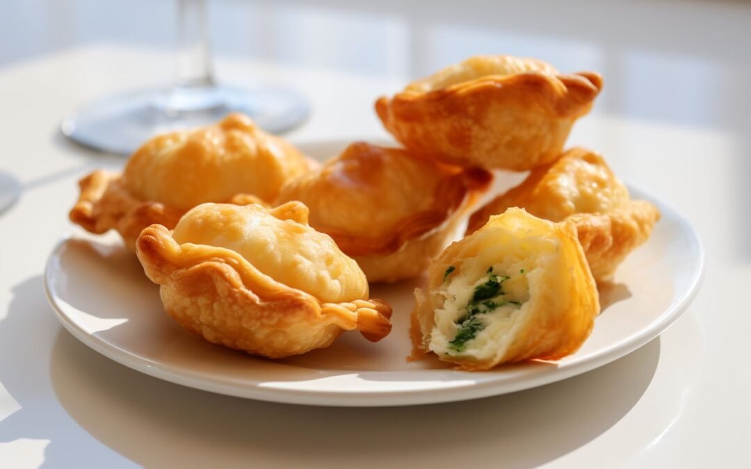 Warm and Delicious Lebanese Cheese Sambousek