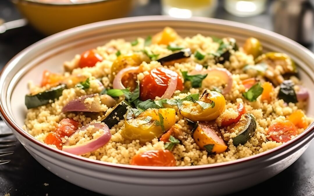 Fluffy Couscous with Roasted Vegetables