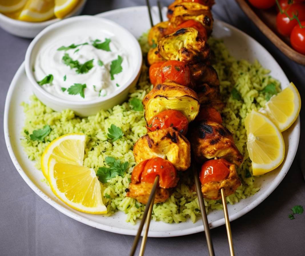 keto chicken shish kebab with cauliflower rice keto chicken shish kebab with cauliflower rice
