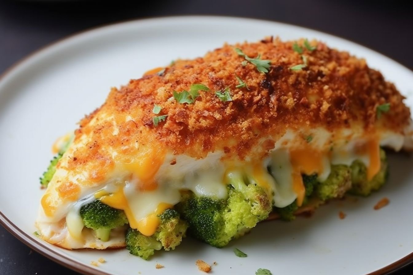 Broccoli and Cheese Stuffed Chicken Breast