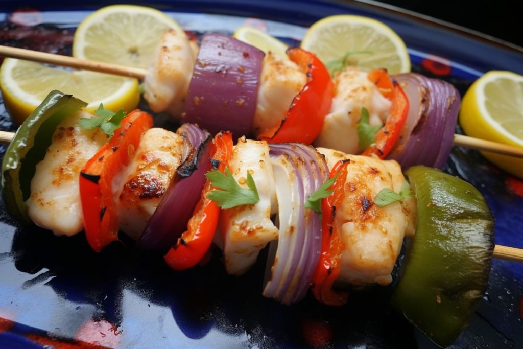 fish kebabs in the oven