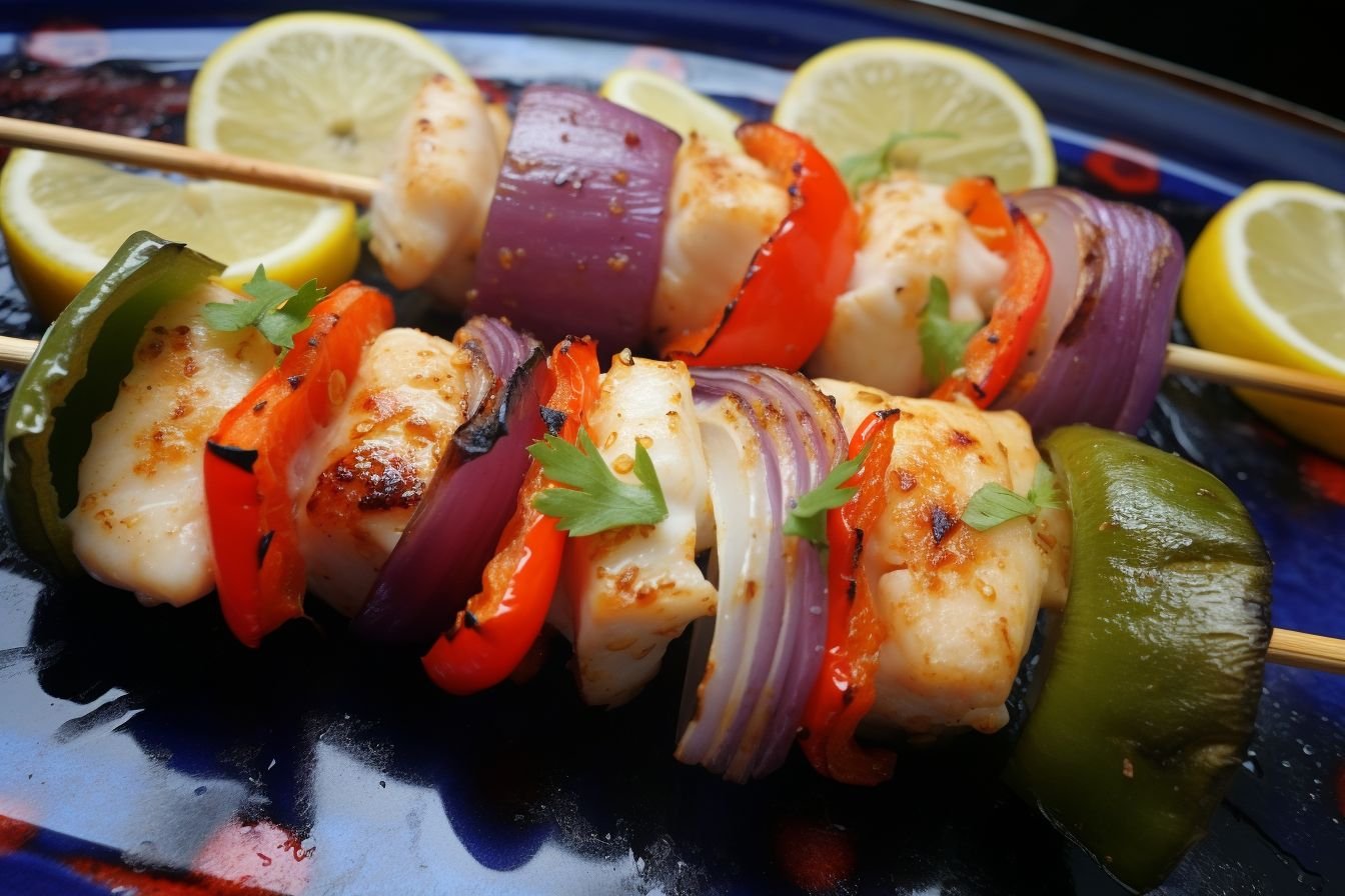 fish kebabs in the oven