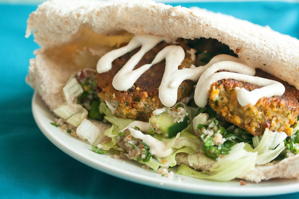 Lebanese falafel wrap