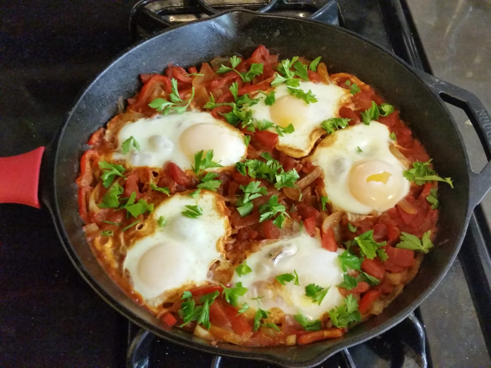 shakshuka with pasta sauce