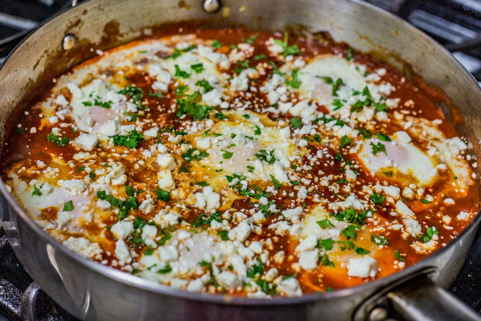 shakshuka with marinara sauce