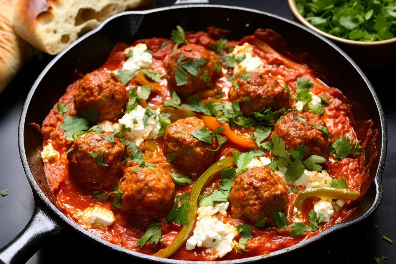 shakshuka with meatballs