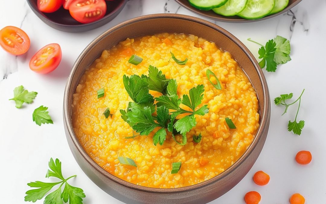 Mujadara with Red Lentils: The Lebanese Version of Mujadara