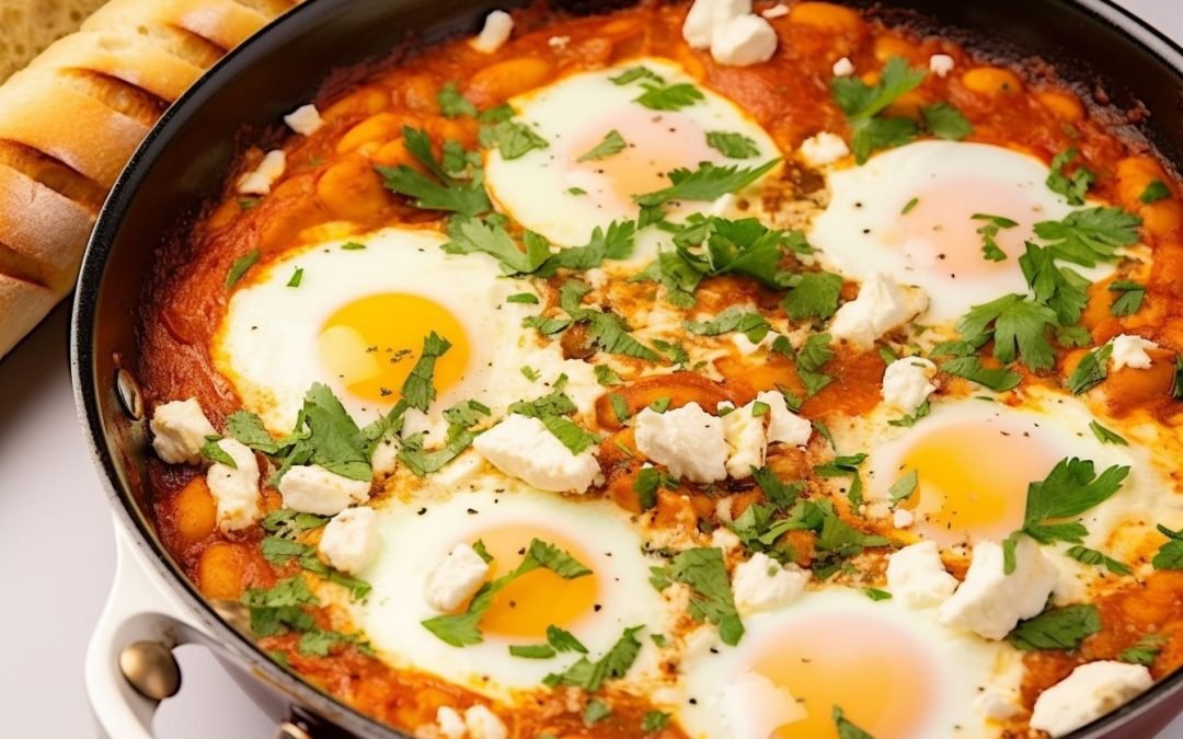 Shakshuka with White Bean: A Filling and Flavorful Breakfast Dish
