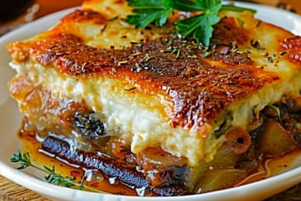 moussaka with cottage cheese