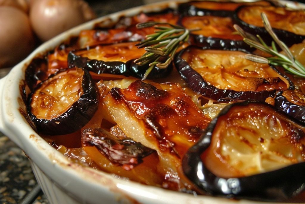 Egyptian moussaka with minced meat