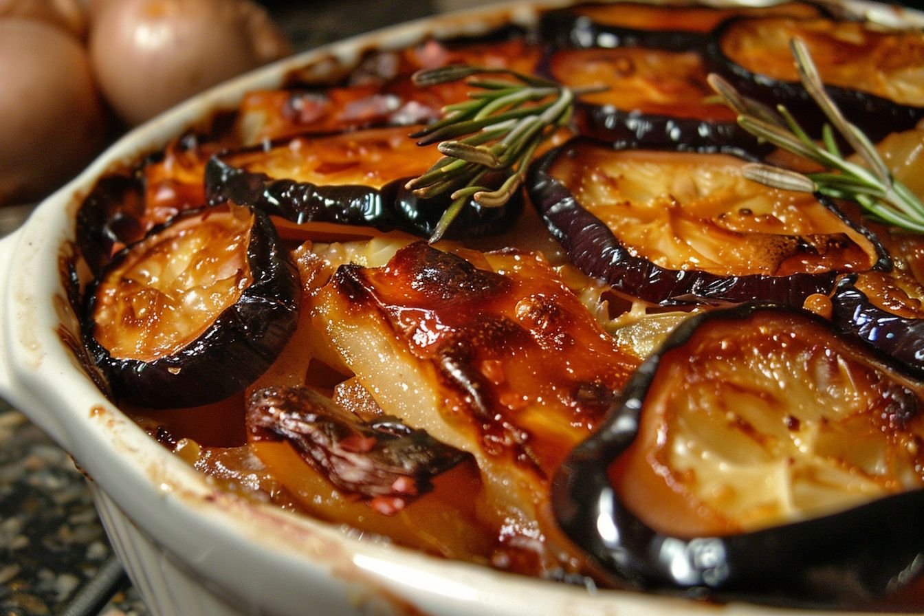 Egyptian moussaka with minced meat