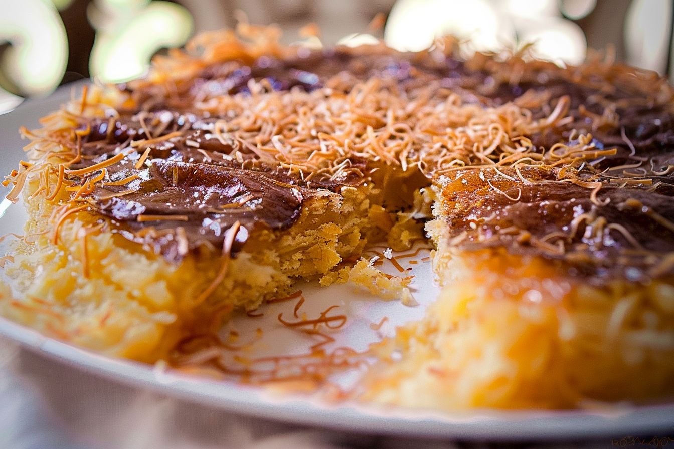 kunafa with Nutella
