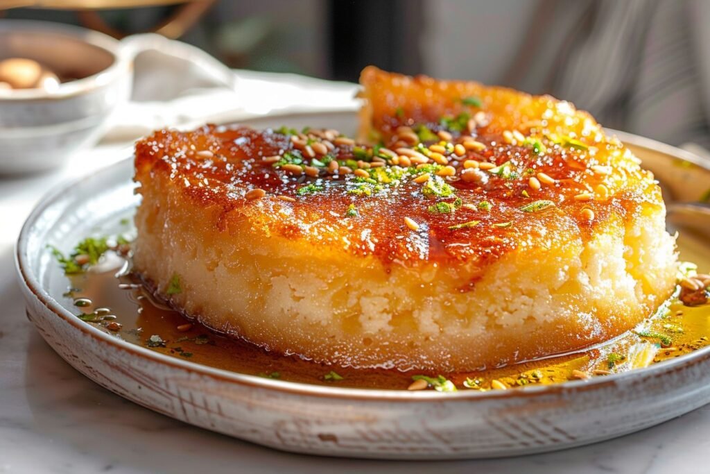 kunafa with honey