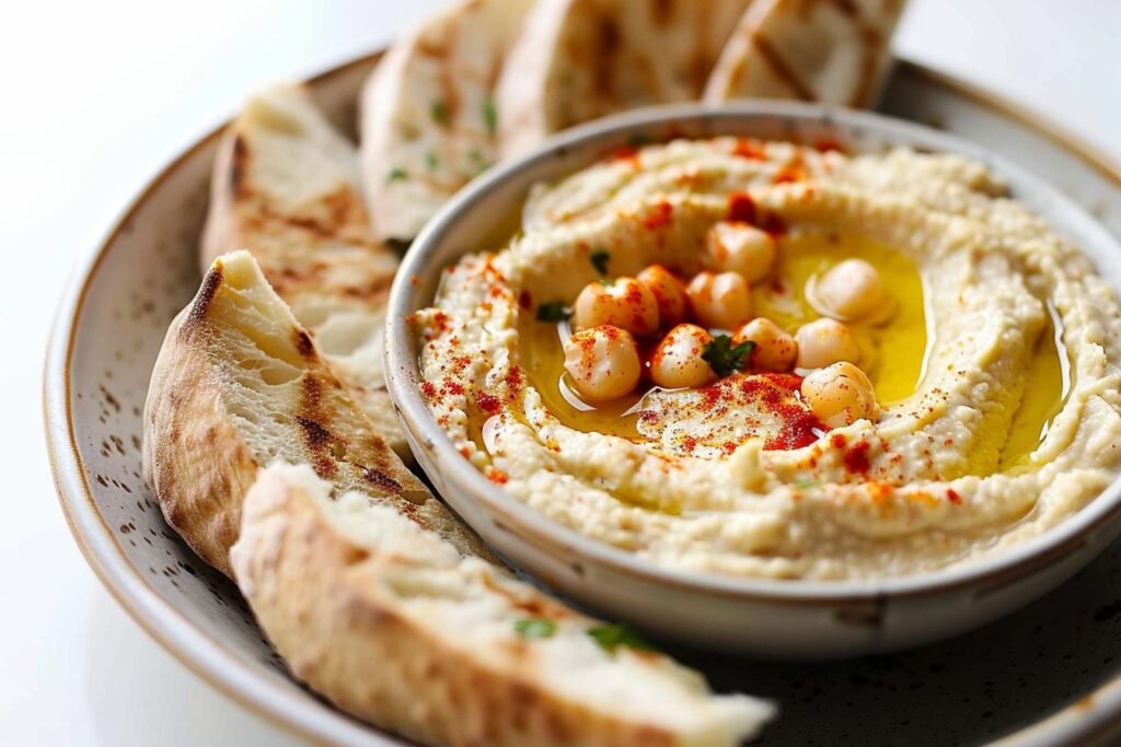 baba ganoush with chickpeas