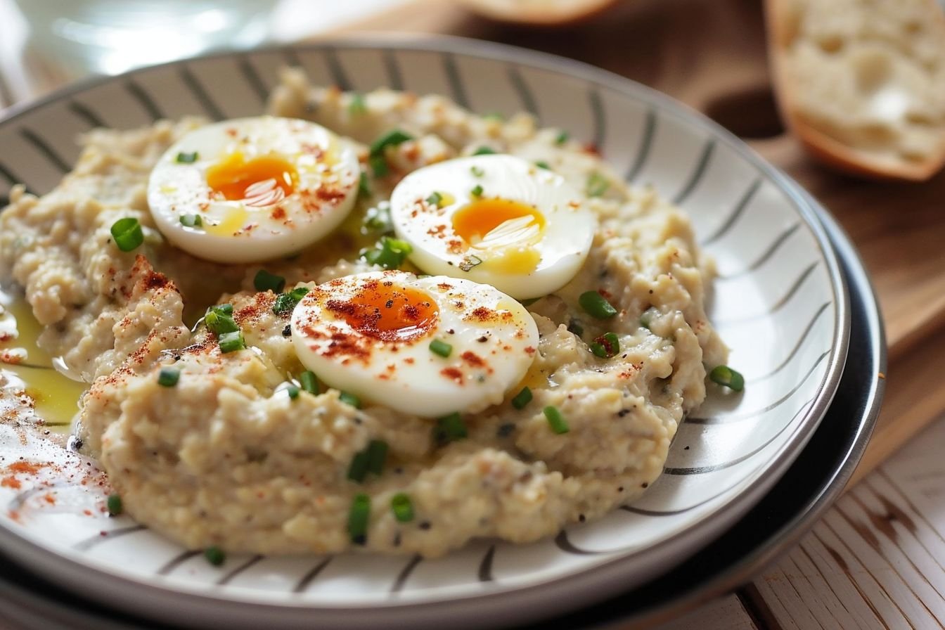 baba ganoush with eggs baba ganoush with eggs