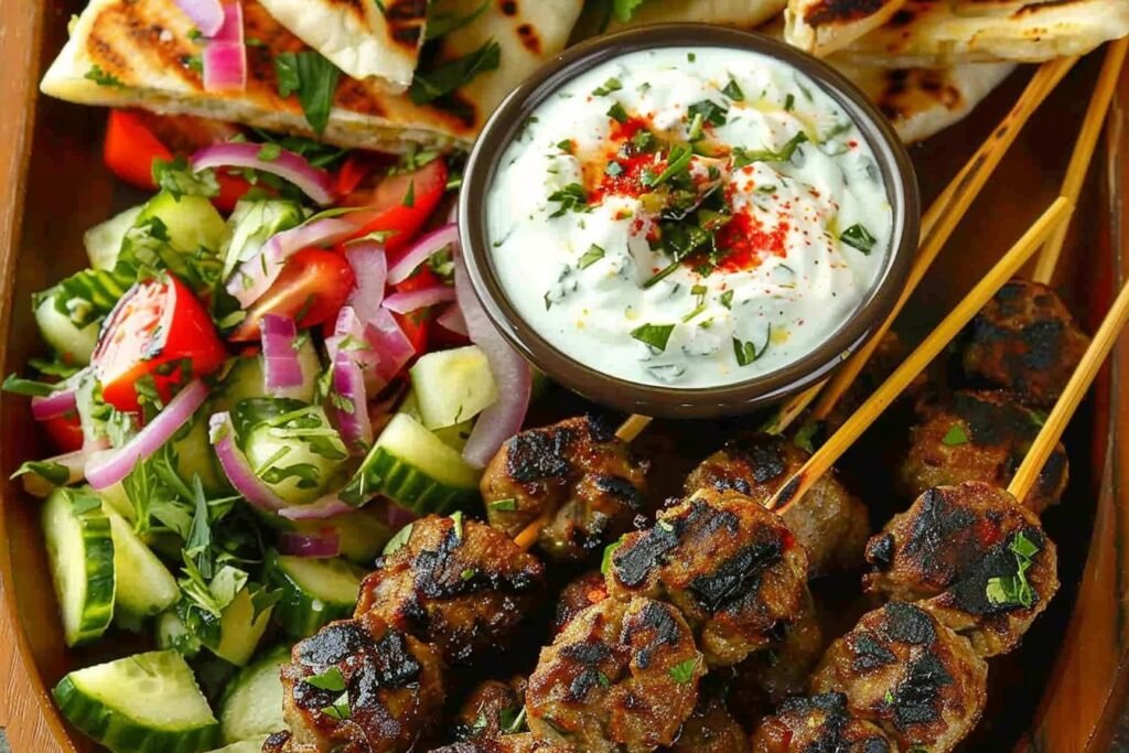 lamb kofta with tzatziki
