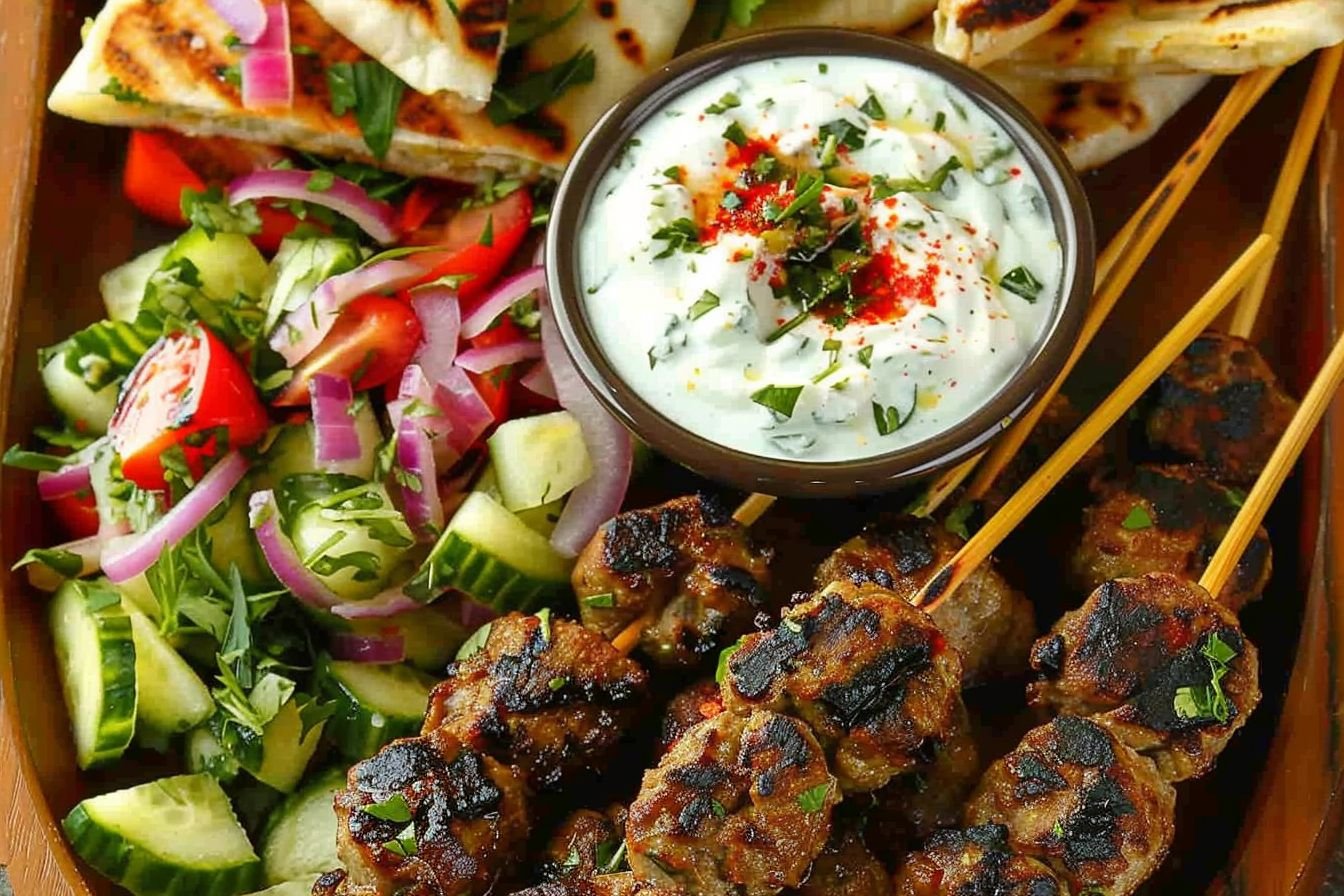 lamb kofta with tzatziki