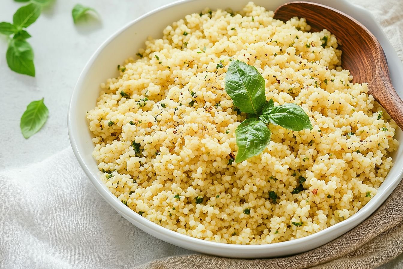 Couscous with pesto Couscous with pesto