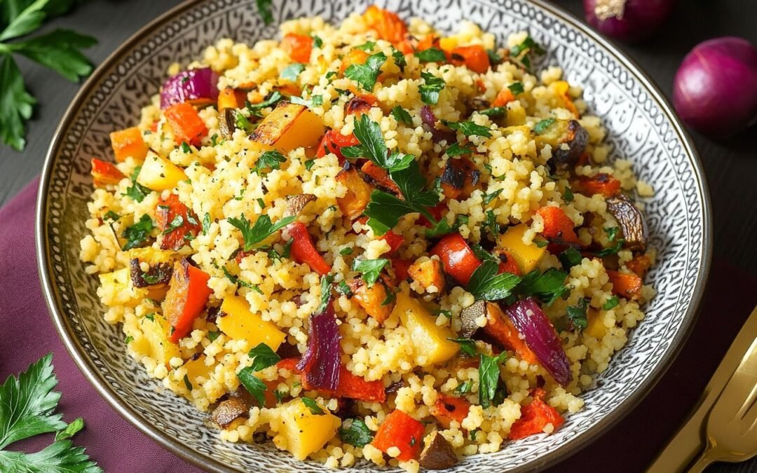 Couscous with Roasted Vegetables: A Colorful and Flavorful Meal