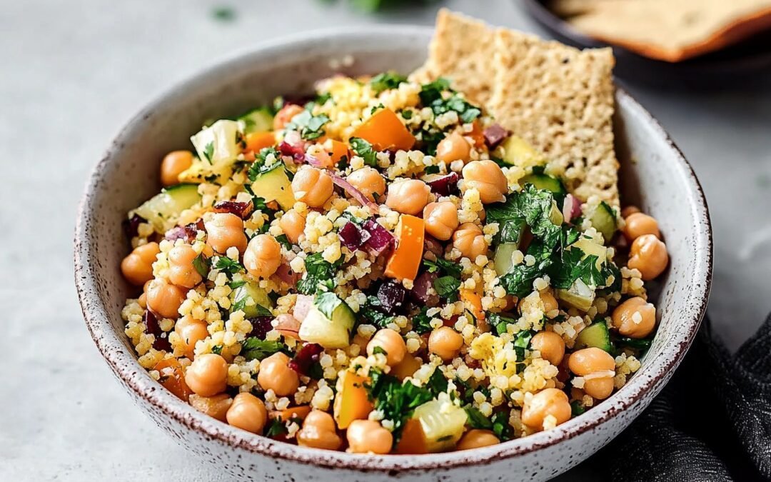 Salad with Couscous and Chickpeas: A Fresh and Wholesome Meal Option
