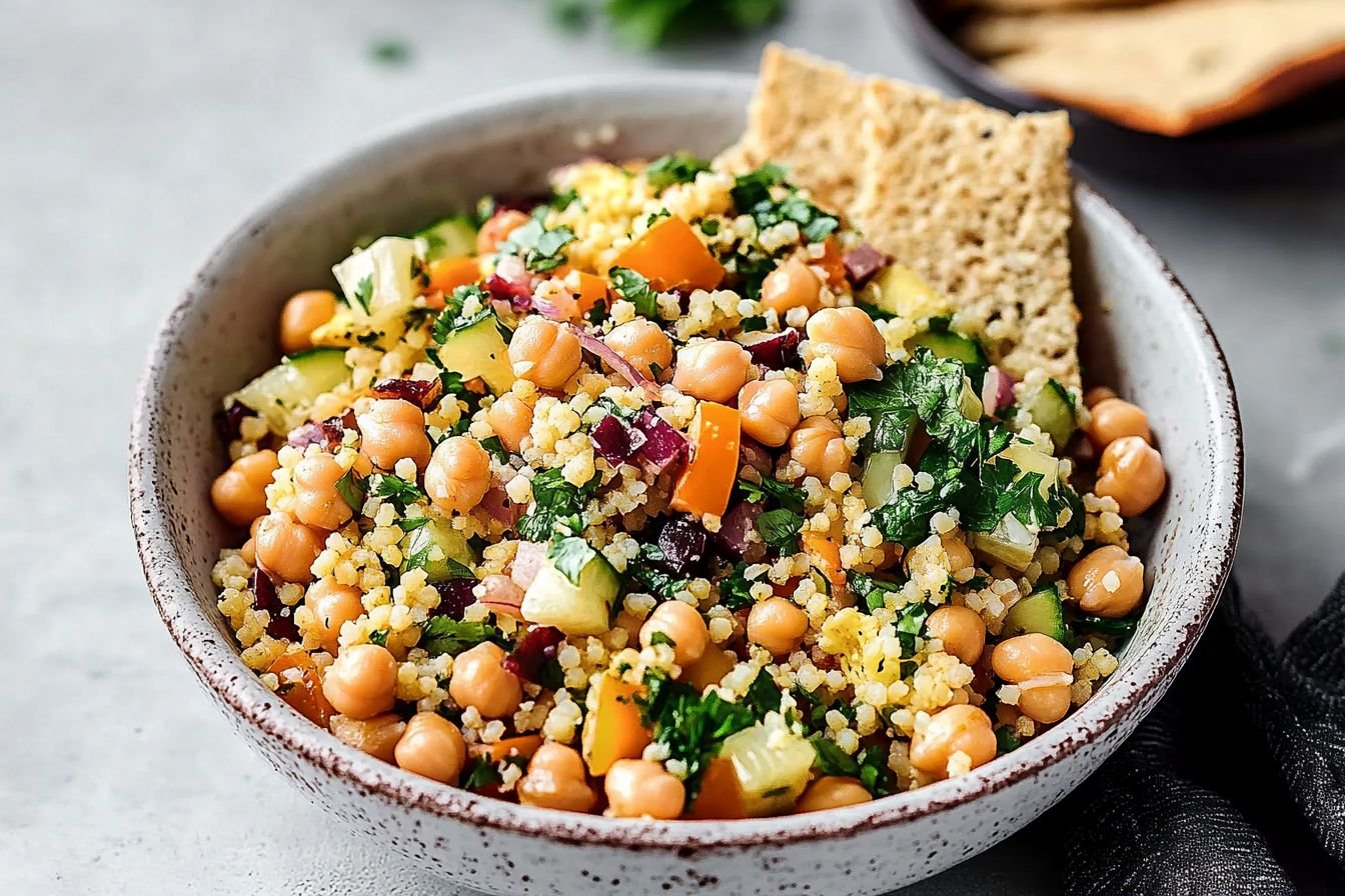 salad with couscous and chickpeas salad with couscous and chickpeas