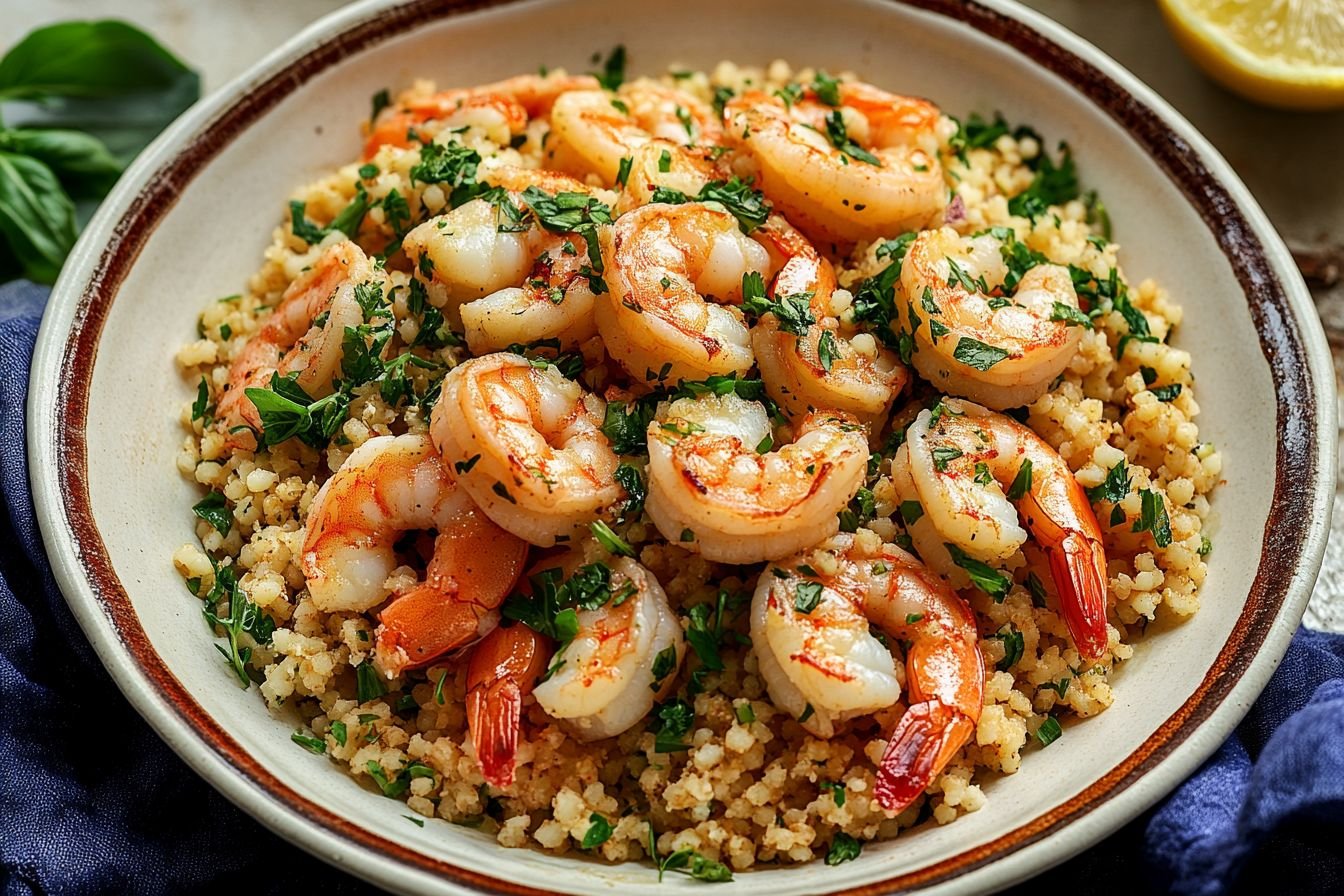 shrimp with couscous shrimp with couscous