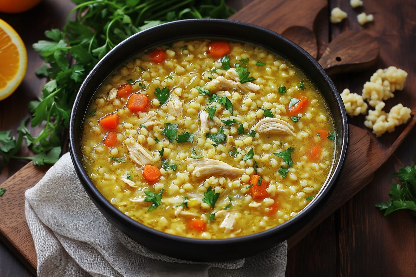 chicken noodle soup with couscous