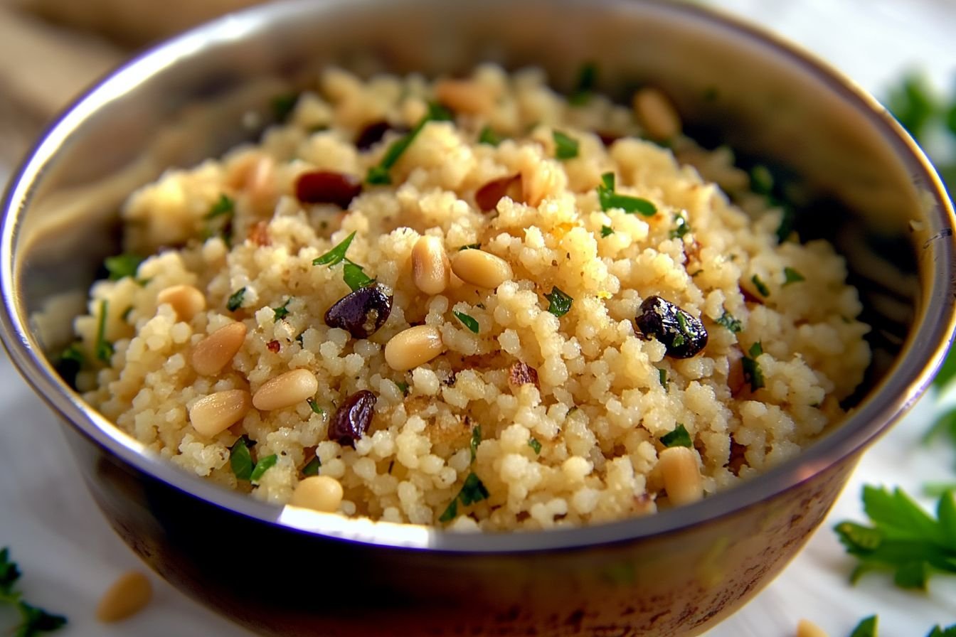 couscous with pine nuts couscous with pine nuts