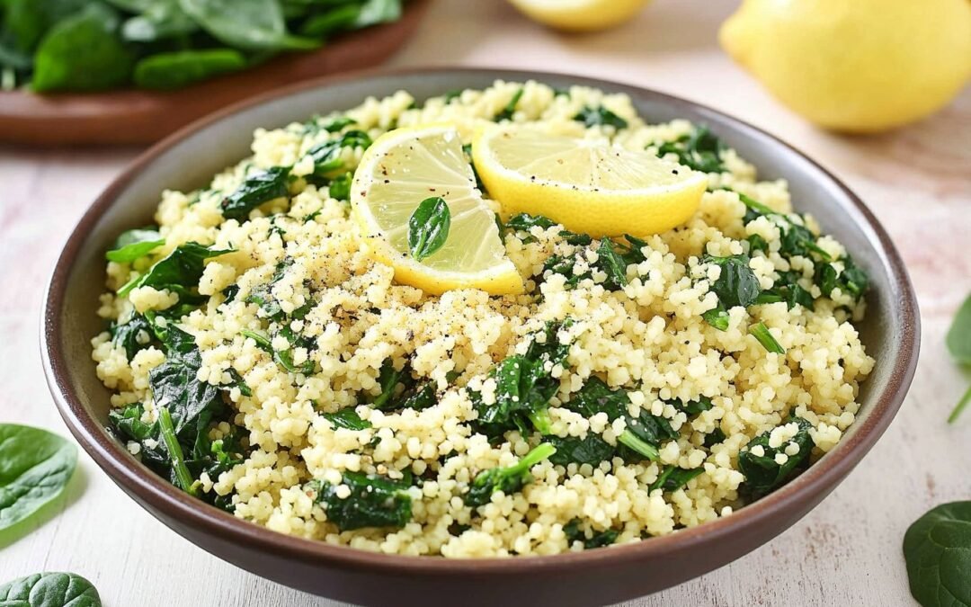 Couscous with Spinach and Lemon: A Refreshing and Healthy Vegetarian Dish