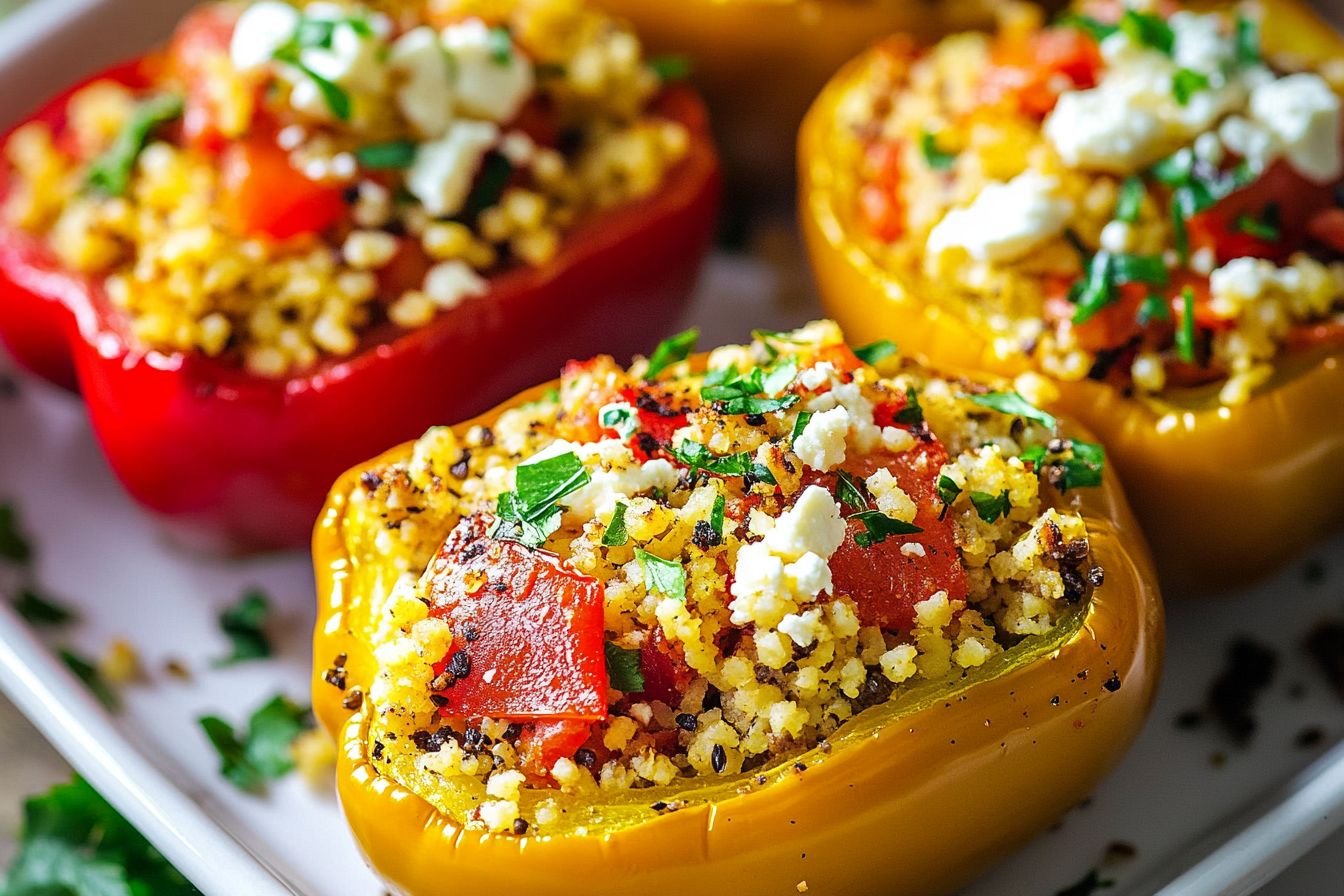 stuffed bell peppers with couscous stuffed bell peppers with couscous